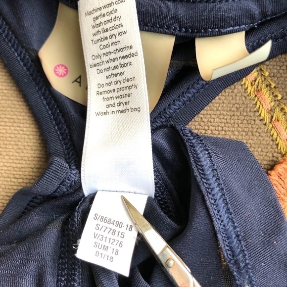 Athleta Tank Top Racerback Navy (S) - Picture 6 of 7